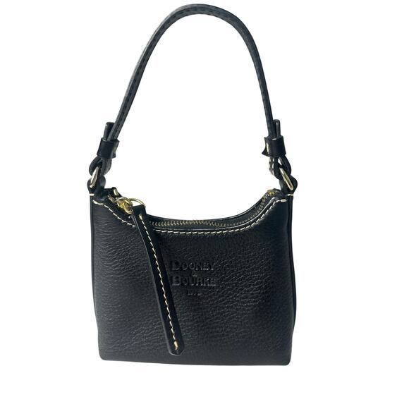 Dooney & Bourke Handbags - Dooney & Bourke Itsy bitsy bag Black Micro Bag EUC Pebbled Leather Rare
